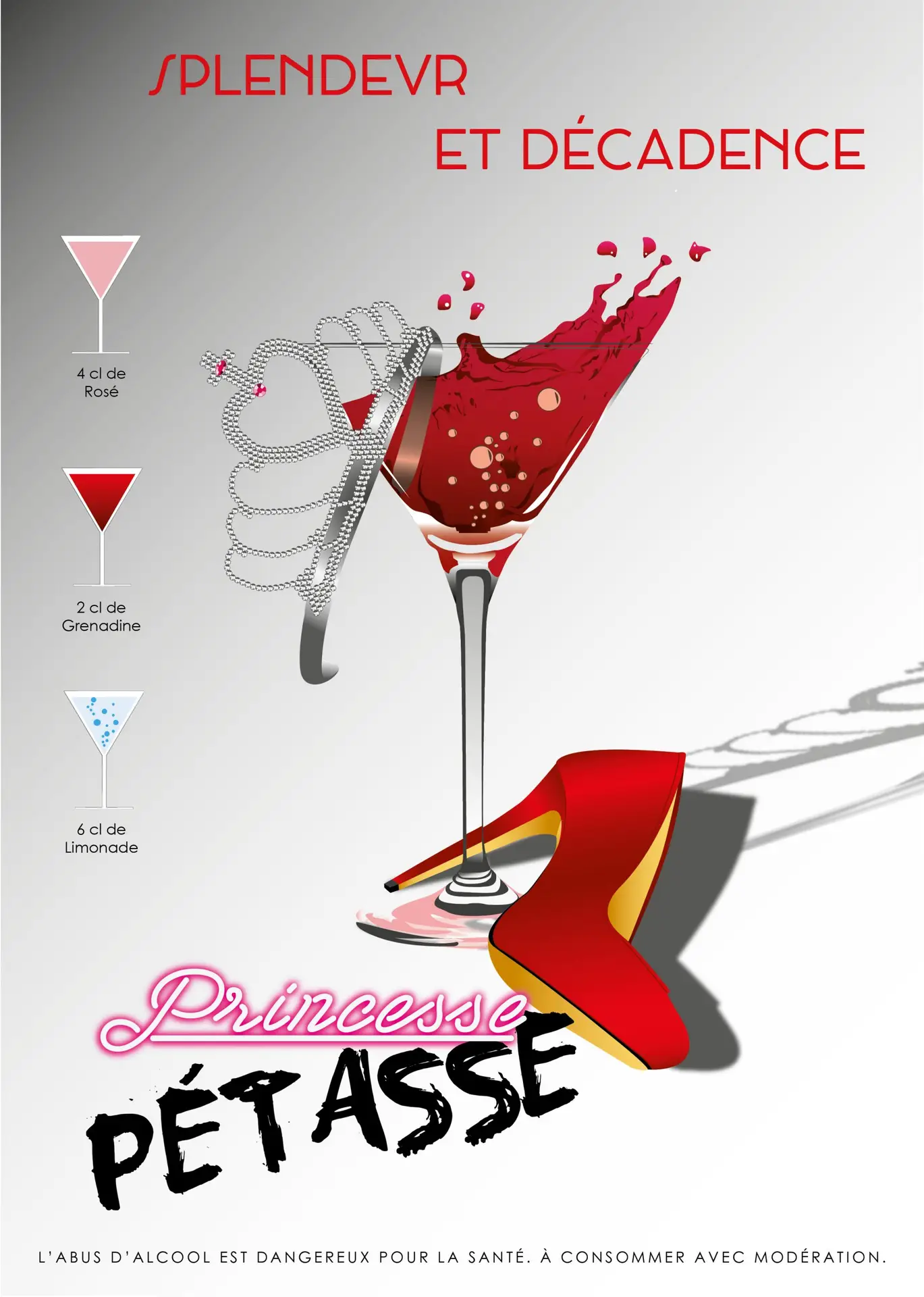 Illustration alcool fille